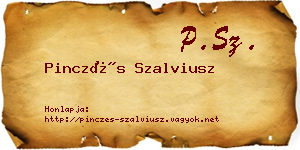 Pinczés Szalviusz névjegykártya